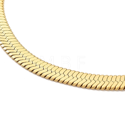 Ion Plating(IP) 304 Stainless Steel Herringbone Chain Bracelet for Men Women BJEW-E058-01C-G-1
