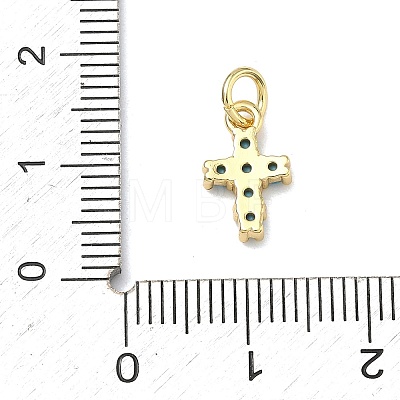 Brass Micro Pave Cubic Zirconia Pendants KK-A293-20G-06-1