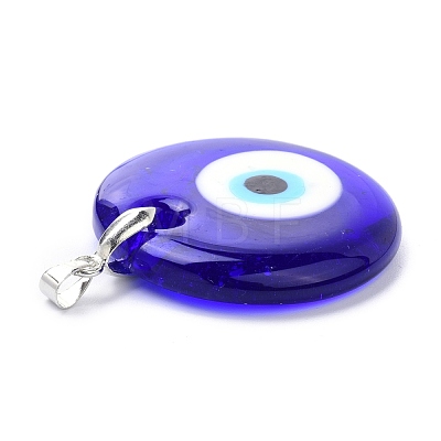 Handmade Evil Eye Lampwork Pendants LAMP-C001-02D-1