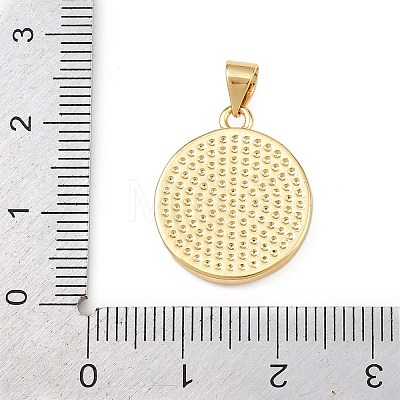 Natural White Shell Flat Round Pendants KK-F919-42C-G03-1