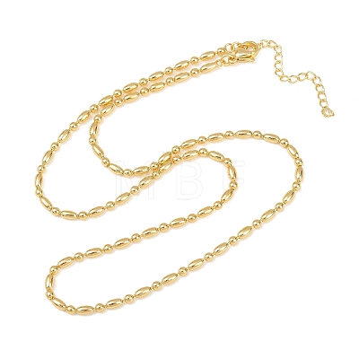 2.2MM Brass Ball Chain Necklaces for Men Women NJEW-L012-06G-1