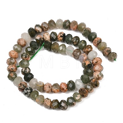 Natural Green Opal Beads Strands G-C259-A51-5x8mm-1