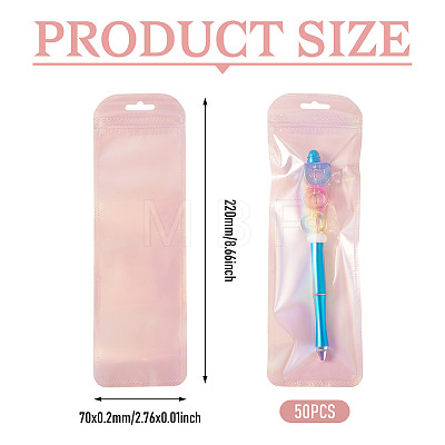 50Pcs PP Plastic Watchband Storage Resealable Bags ABAG-TADJ0003-01C-1