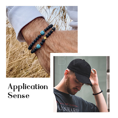 DIY Men's Gemstone Bracelet with Cross Making Kits DIY-CF0001-21-1