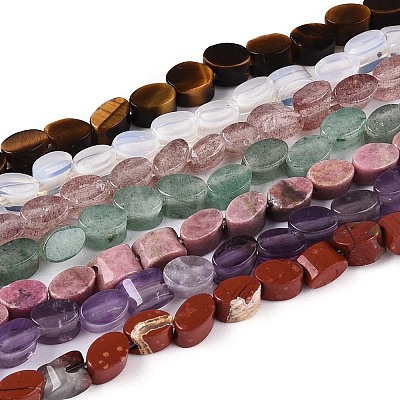 Natural & Synthetic Mixed Gemstone Beads Strands G-T143-33M-1