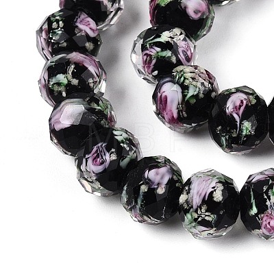 Handmade Luminous Lampwork Beads Strands LAMP-N037-01A-1