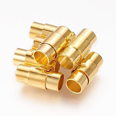 Brass Locking Tube Magnetic Clasps MC076-G-1