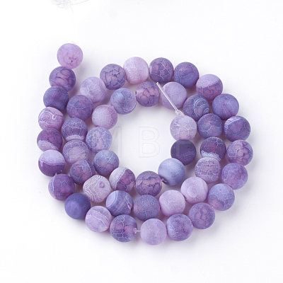 Natural Fire Crackle Agate Bead Strands G-S216-6mm-04-1