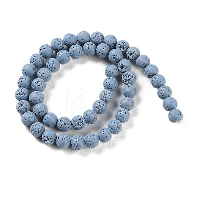 Synthetic Lava Rock Dyed Beads Strands G-H311-08B-06-1