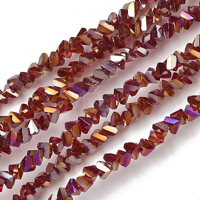 Electroplate Transparent Glass Beads Strands EGLA-P061-04C-AB03-1
