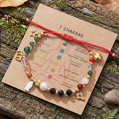 Chakra 304 Stainless Steel & Shell Charm Bracelets RE0634-2-1