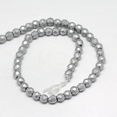 Electroplate Non-magnetic Synthetic Hematite Beads Strands G-J169C-3mm-07-1