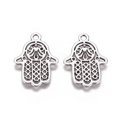 Tibetan Style Filigree Alloy Pendants LS-TIBEP-5262-AS-FF-1