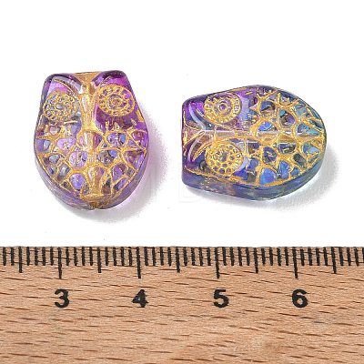 Baking Paint Transparent Glass Beads DGLA-N018-14C-1