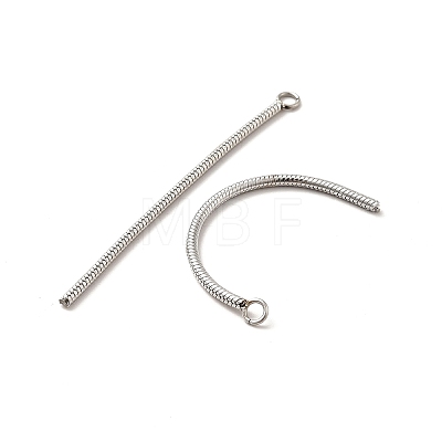 201 Stainless Steel Snake Chain Tassel Big Pendants STAS-I695-01P-1