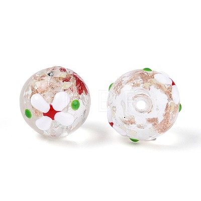 Luminous Handmade Gold Sand Lampwork Beads LAMP-N035-04G-1