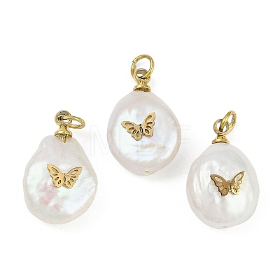 Natural Keshi Pearl Pendants STAS-Z136-01G-01-1