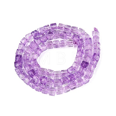 Crackle Transparent Glass Beads Strands GLAA-N062-4mm-09-1