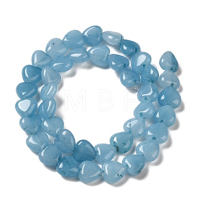 Natural White Jade Imitaion Aquamarine Beads Strands G-B022-17B-1-1