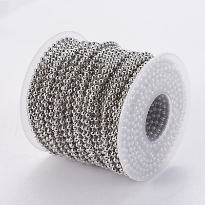 Tarnish Resistant 304 Stainless Steel Ball Chains CHS-F005-05P-1