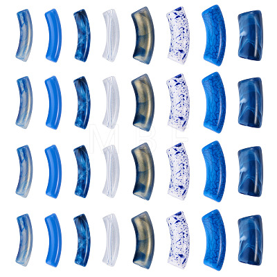 80Pcs 8 Styles Mixed Styles Acrylic Beads Sets MACR-TA0002-99A-1