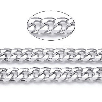 Aluminum Faceted Curb Chains CHA-N003-40P-1