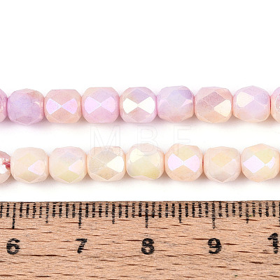 Anti-Tarnish Electroplate Glass Beads Strands GLAA-N057-6mm-07-1