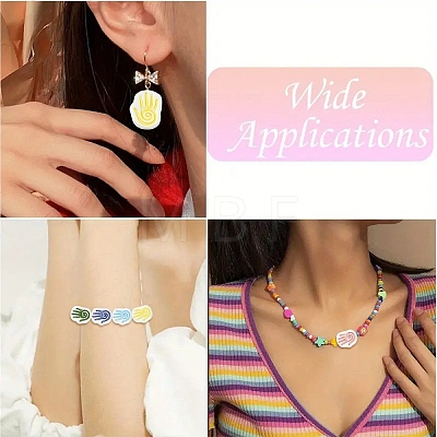 14Pcs 7 Colors Handmade Porcelain Beads PORC-YW0001-78-1