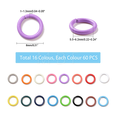   480Pcs 16 Colors Iron Quick Link Connectors IFIN-PH0024-68-1