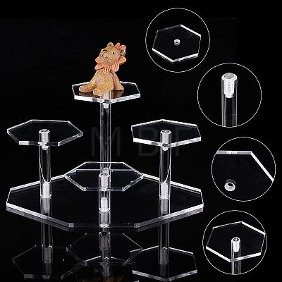 4-Tier Transparent Acrylic Model Toy Assembled Holders ODIS-WH0034-05A-1