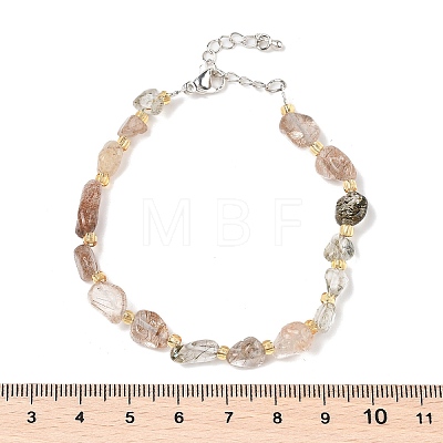 Natural Rutilated Quartz Beads Bracelets for Women BJEW-H623-02S-14-1