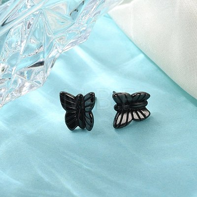 Hypoallergenic Bioceramics Zirconia Ceramic Butterfly Stud Earrings EJEW-C065-01D-1