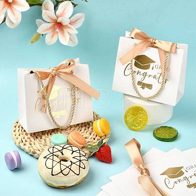 Gold Stamping Graduation Cap Paper Gift Bags CARB-FZC0001-01D-1