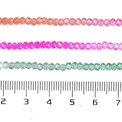 Transparent Painted Glass Beads Strands X-DGLA-A034-T2mm-A03-1