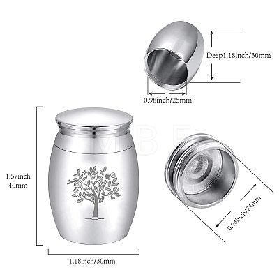 Alloy Cremation Urn Kit AJEW-CN0001-10M-1