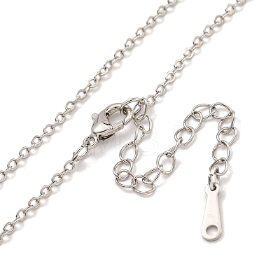 Brass Cable Chain Necklaces for Women NJEW-G084-19P-1