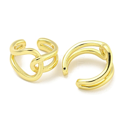 Brass Cuff Earrings EJEW-C104-019G-1