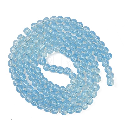Baking Paint Glass Beads Strands DGLA-Q023-8mm-DB46-1