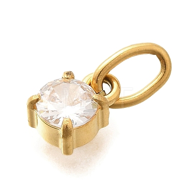 304 Stainless Steel Rhinestone Charms STAS-M109-06G-12-1