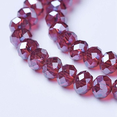 Electroplate Glass Beads Strands X-EGLA-A034-T2mm-A02-1