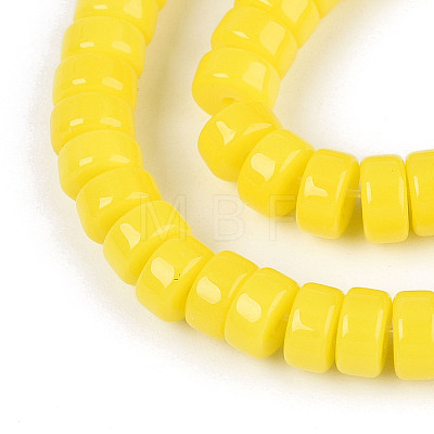 Opaque Solid Color Glass Beads Strands LS-GLAA-N026-3x6mm-03-1