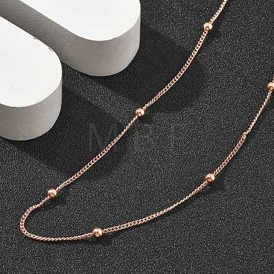 Brass Satellite Chains  Necklaces for Women NJEW-D302-27RG-1