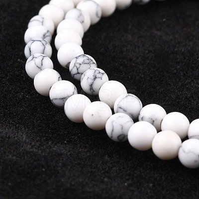 Synthetic Howlite Beads Strands G-E110-4mm-5-1