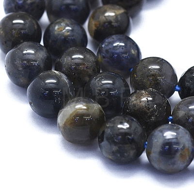 Natural Iolite Beads Strands G-E561-16-8mm-1