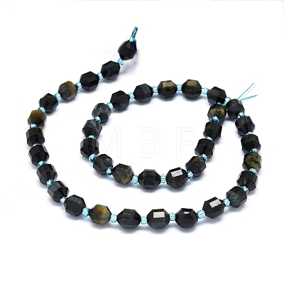 Natural Tiger Eye Beads Strands G-O201B-53A-01-1