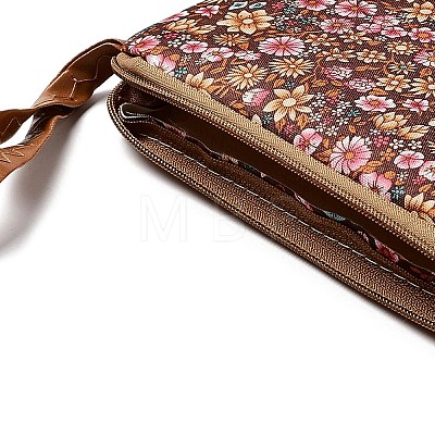 Flower Pattern Cotton Cloth Wallets ABAG-Q043-06-1