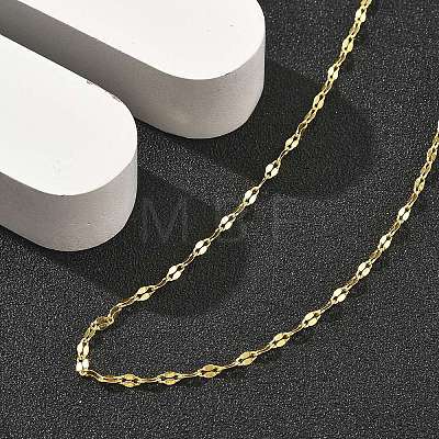 Brass Dapped Chains Necklaces for Women NJEW-D302-23G-1