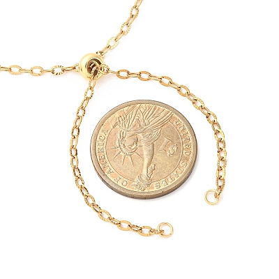 Adjustable 304 Stainless Steel Textured Cable Chains Slider Necklaces Making AJEW-JB01395-1