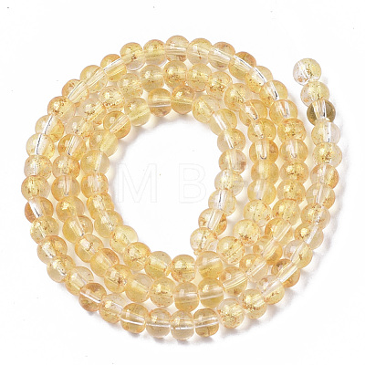 Transparent Spray Painted Glass Bead Strands GLAA-N035-03A-B08-1