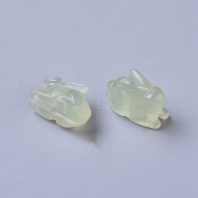 Chinese Style Bunny Natural Jade Beads G-L523-088-1